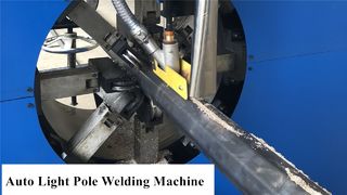 Máquina de solda de poste de luz de rua, poste de pirâmide e poste octógono, máquina de solda de poste