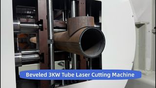 Máquina de corte a laser de tubo 3KW | Mandril Pneumático 240mm | Cortador de tubos CNC de alta velocidade